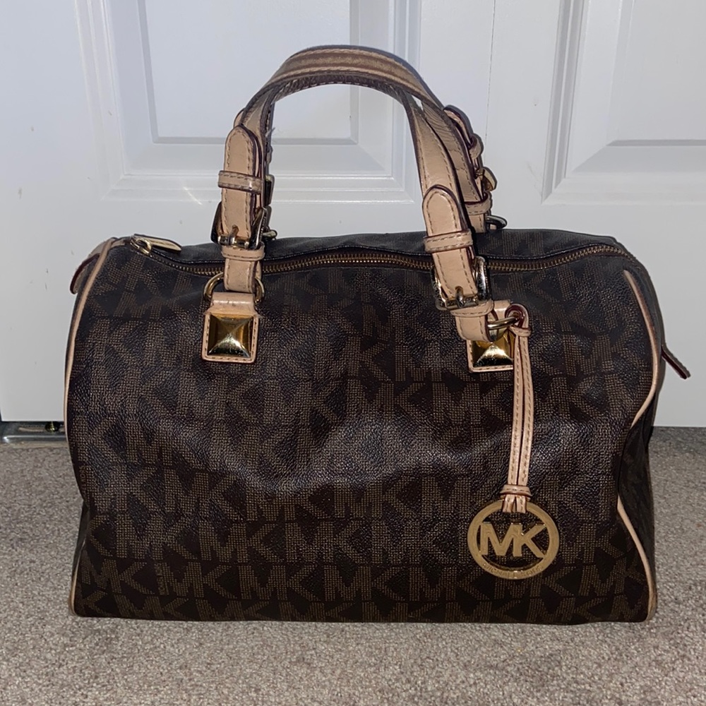 Michael Kors Large Grayson Logo Satchel
